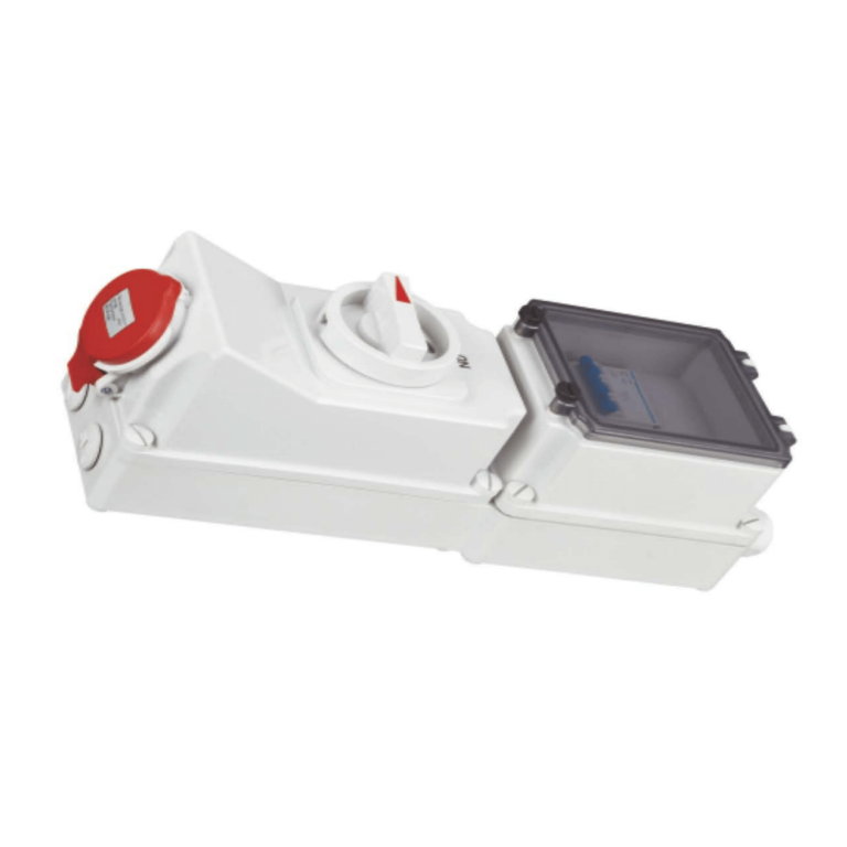 MENIKAS MN Series IP44 Waterproof Sockets With DUO Interlock And Din Rail