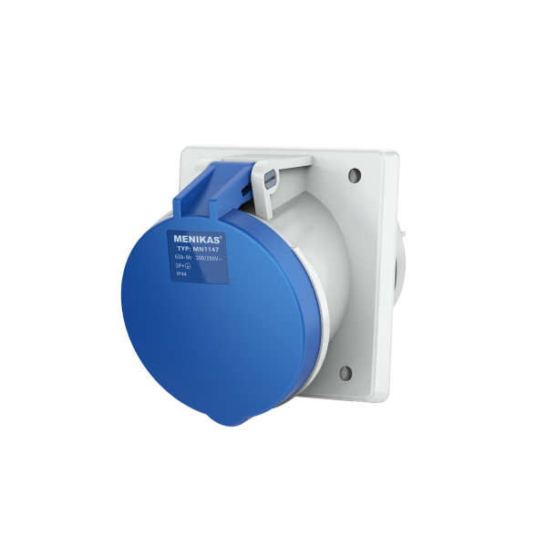 MENIKAS MN Series MN1147 IP44 Panel Mounted Angle Sockets