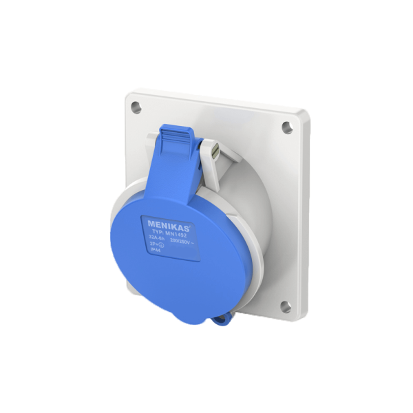 MENIKAS MN Series MN1492 IP44 Panel Mounted Angle Sockets