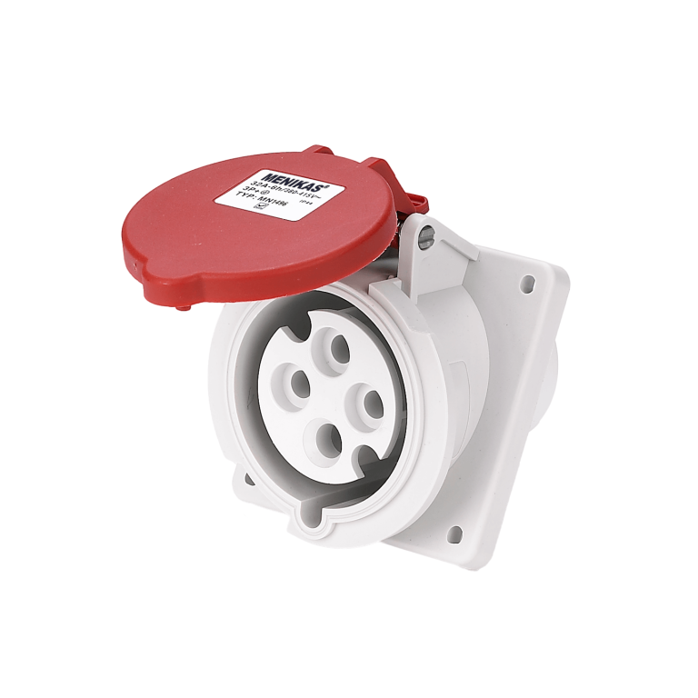 MENIKAS MN Series MN1496 IP44 Panel Mounted Angle Sockets